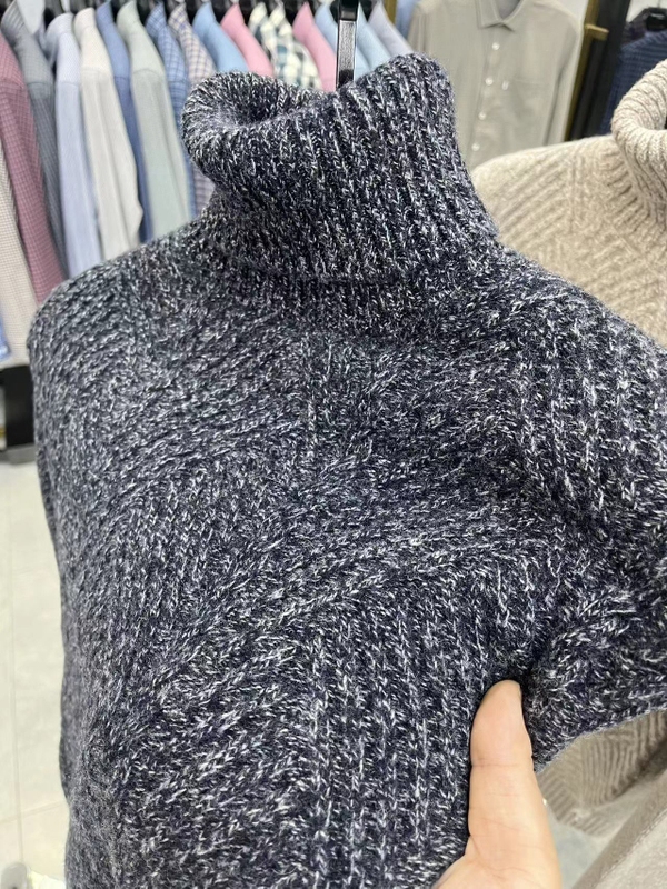 Turtleneck Sweater, All Wool, Floral Yarn, Thickened Base Layer, New Autumn and Winter Style, Loose Outerwear, Inner Layer Wool Sweater, Trendy Turtleneck Sweater, All Wool, Floral Yarn, Thickened Base Layer, New Autumn and Winter Style, Loose Outerwear, Inner Layer Wool Sweater, Trendy