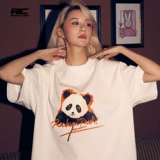 RickyiSclownric Clown Heavy Panda Panda Short -sleeed T -Fork Male Loak Casual Par