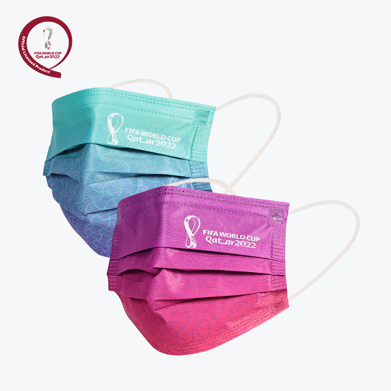 Fude FIFA2022 Qatar World Cup Decoration Football Souvenir Fans Surrounding 10 Disposable Masks