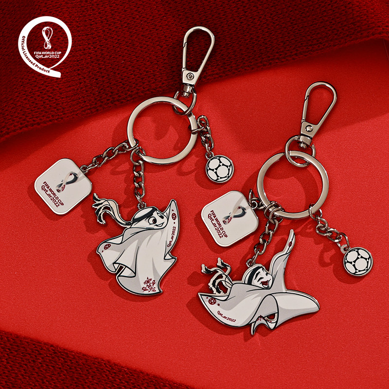 Fude FIFA2022 Qatar World Cup Decoration Football Souvenir Fans Peripheral Mascot Keychain