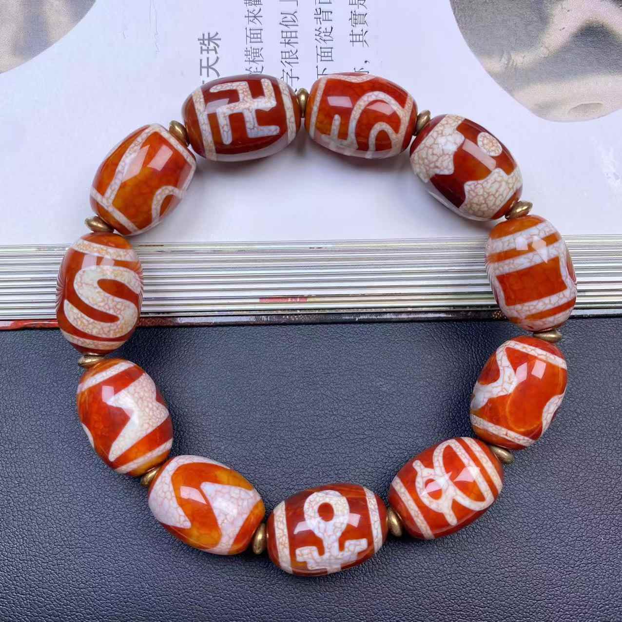 上肯護摩火供天珠‼️西蔵老礦手工伝承護摩火供双虎牙天珠 上肯護摩火供天珠‼️西蔵老礦手工伝承護摩火供