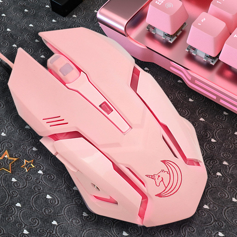 Silent esports game photoelectric mouse cute creative cute rainbow polo league of legend CF computer universal