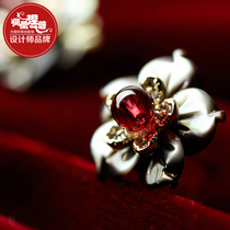 Phoenix Nirvana earrings simple small and exquisite earrings 2019 New Tide Garnet advanced temperament ear jewelry