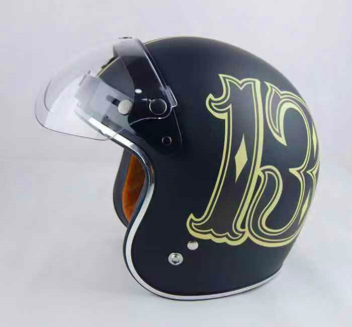 Mũ bảo hiểm xe máy AMZ retro Mũ bảo hiểm Harley W3 4 mũ bảo hiểm bong bóng gương kính nửa ống kính nửa ống kính đầy đủ - Xe máy Rider thiết bị găng tay lái xe