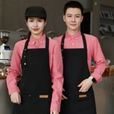 Западная кафе, официантка, рабочая одежда, женские рубашки для общественного питания, магазин горячих горшков, магазин выпечки, чая с молоком, тортов, осень и зима, с длинными рукавами