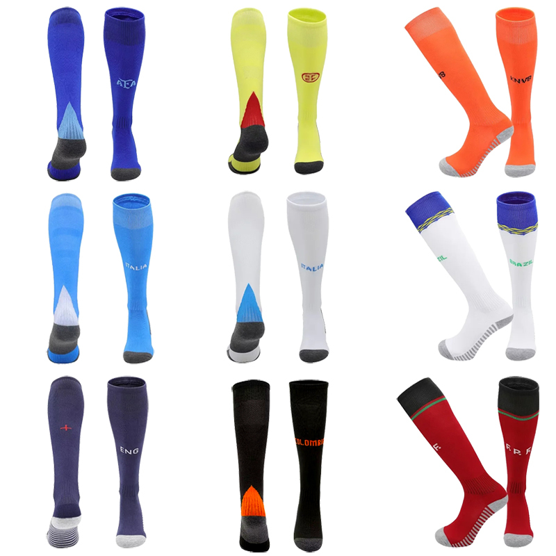 Football Socks Germany France Argentina Spain Portugal Italy Socks Long Socks Towel Bottom Socks