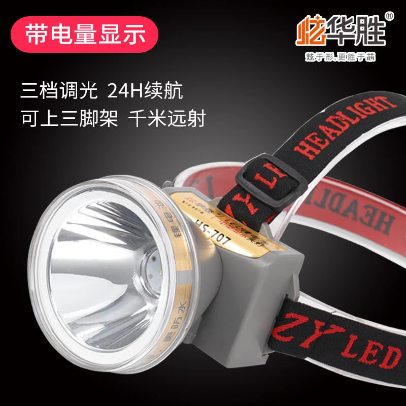 LED headlight strong light charging induction head-mounted flashlight high-power night fishing lamp miner's lamp waterproof fishing lamp