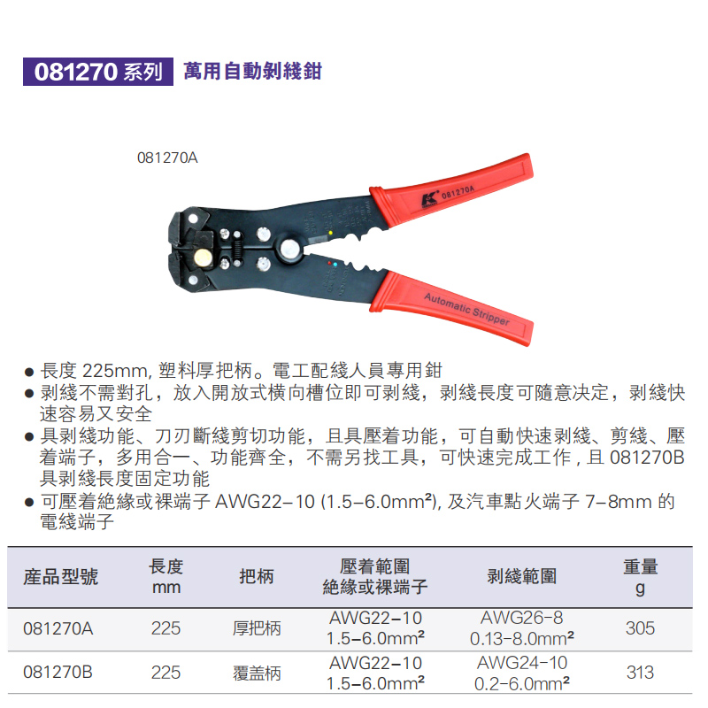 K brand automatic wire stripper crimping pliers electrician dialing pliers
