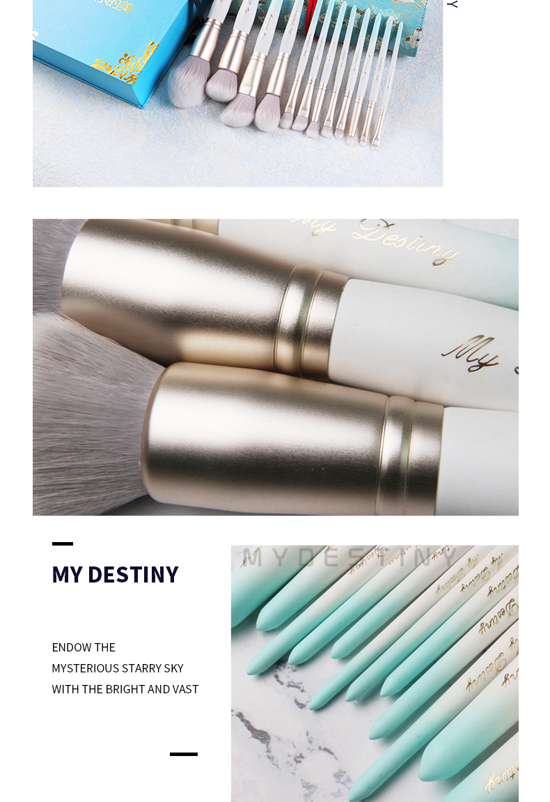 My Destiny / Mitis ice series cọ trang điểm thiết lập đầy đủ bộ công cụ làm đẹp cho người mới bắt đầu - Các công cụ làm đẹp khác lông mi giả