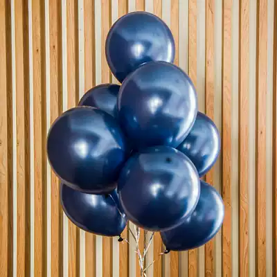 2 2G pearlescent thickened luminous blue balloon birthday arrangement wedding balloon scene arrangement ins balloon wedding