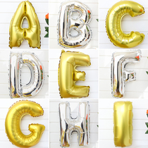 Balloon birthday wedding ceremony decoration 16 inch gold color hundred days layout thick aluminum Film Aluminum foil English letters