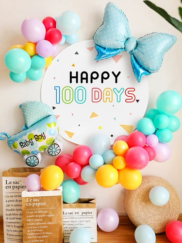 Детское украшение на день рождения интернет-знаменитостей для мальчиков и девочек, годовалое полнолуние ребенка и 100-дневный банкетный фон, материалы для макета сцены на стене