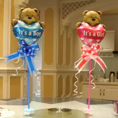 Birthday 100 days one year old banquet table balloon arrangement props table floating balloon column base cartoon mini balloon