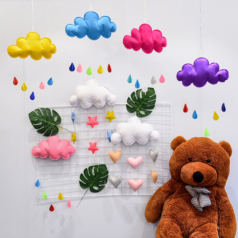 June 1 Children's Day decoration Kindergarten classroom stage decoration Charm pendant Non-woven yard hanging decoration