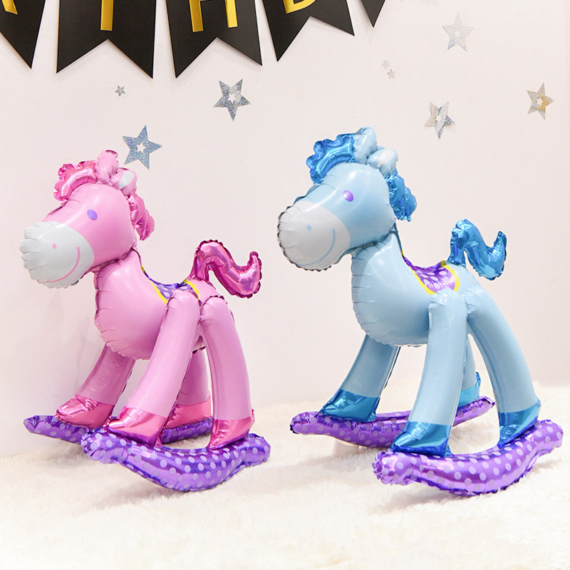 Solid Trojan Aluminum Film Balloon Children Birthday Party Cartoon Balloon Decoration Baby 100 Days Full Moon Arrangement