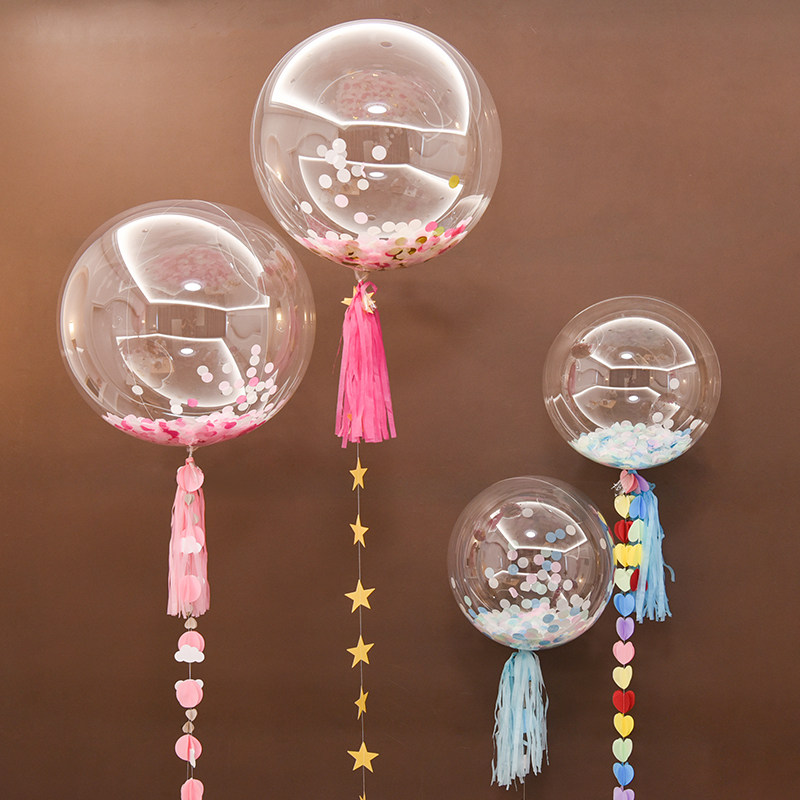 Popo Balloon Birthday Party Wedding House Decoration Wedding Birthday Dinner Mall Event Hotel Placement Transparent Popo Ball