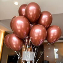 Wine Red Coffee Color Pearlescent Round Balloon Romantic Coursemarriage Placement Wedding house Decorative Birthday Party Arrangement