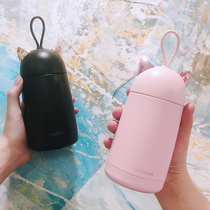 Korean cartoon creative trend portable cute Chinchilla male and female students 304 stainless steel thermos big belly cup