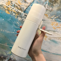 Simple heat preservation water cup bottle with lid for men and girls portable small creative personality trend students cute