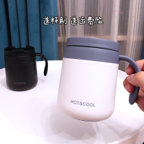 Creative 304 stainless steel thermos cup men and women with handle Tea cup Office drinking cup Mug Coffee cup