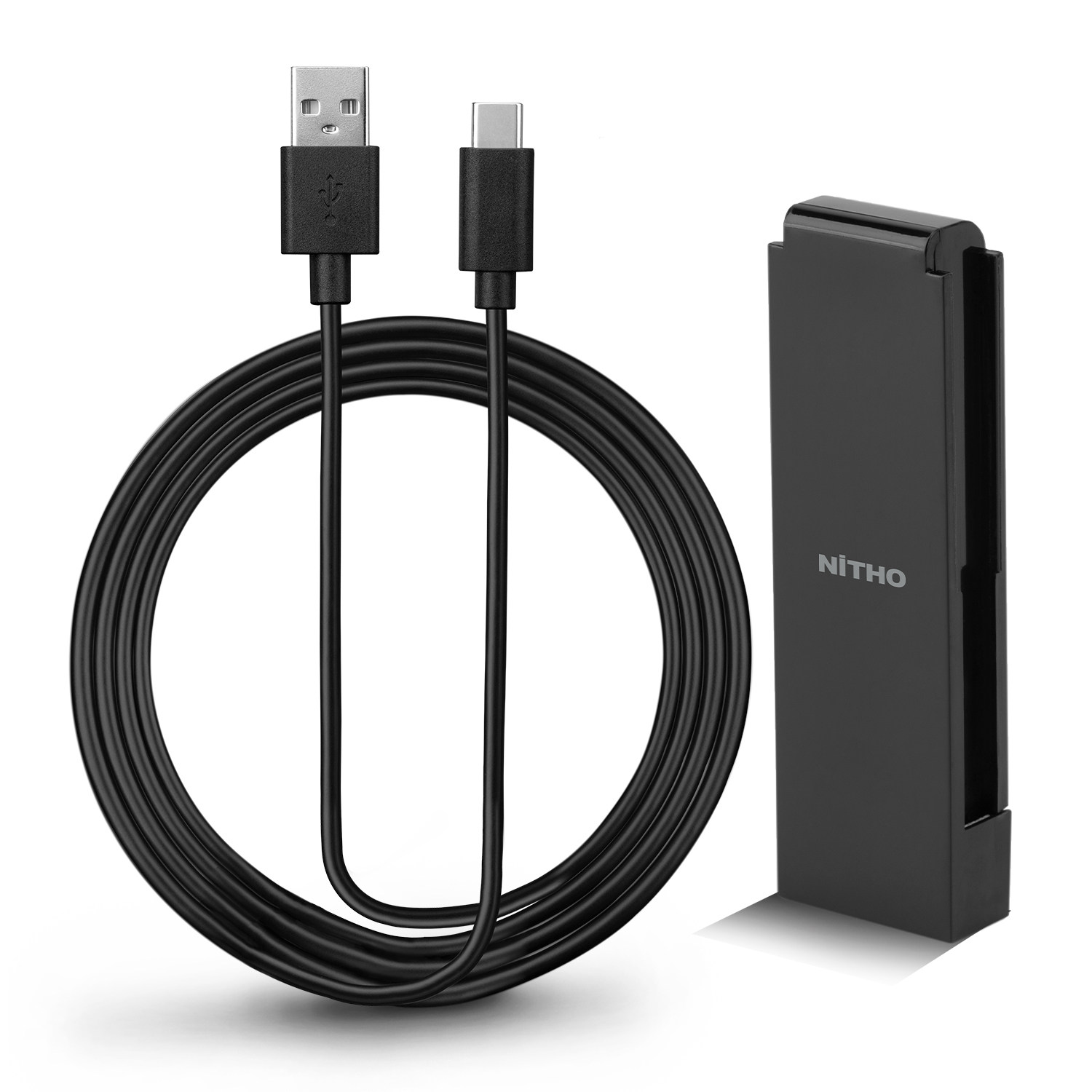 NiTHO Nintendo Switch handle Joy-con charging grip black send 4 meters wire