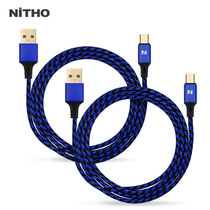 (NiTHO) resistant to PS4 handle line slim PRO charging line USB connecting line braided data line 4 m