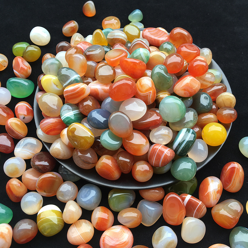 Nanjing Rain Flower Stone Natural Pebbles for Fish Tank, Flower Pot, Colorful Stones, Seven-Color Small Stones, Multicolor Stones