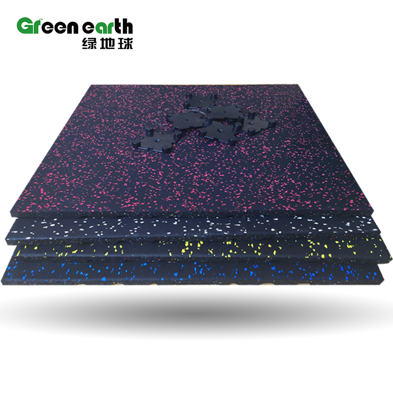 Youcheng household sound insulation damping mat snap rubber floor mat Gym rubber floor special snap fixed