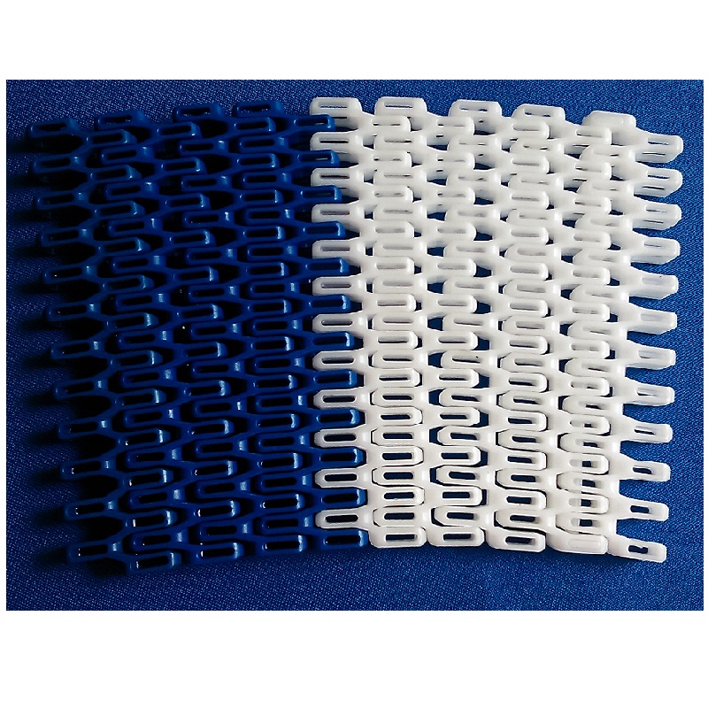 7100 Turn Pinger Type Limit Pointing Mesh Belt FLS254 Module Side Bend Conveyor Belt Food Grade Plastic Mesh Chain