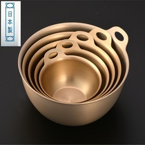 Japan Hokuriku aluminum small gold soup bowl dessert bowl fruit salad baking egg mixing bowl steaming bowl