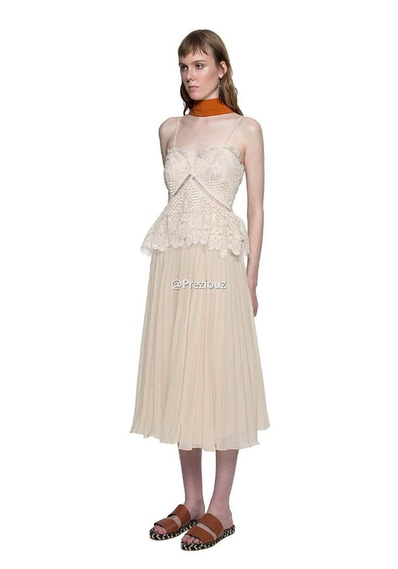 2715 # Baroque Ren voan Dây đeo xếp li Sexy Holiday Dress Maxi Dress Thái Lan