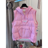 Очень большой дизайнерский жилет для отдыха с пухом, пуховик, куртка, большой размер, тренд сезона, оверсайз