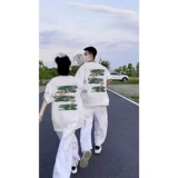 Очень большая хлопковая парная одежда для влюбленных, весенняя летняя ретро футболка, большой размер, оверсайз, короткий рукав