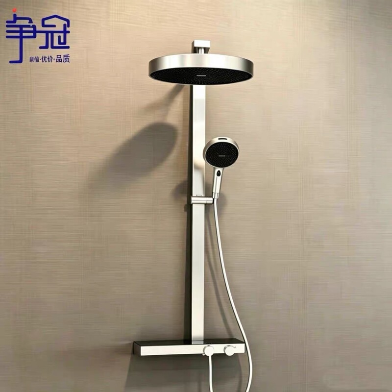 【Storage Rack Model】Champion 2026 Brushed Nickel New Set All-Copper Waterway Knob Storage Booster Water Outlet