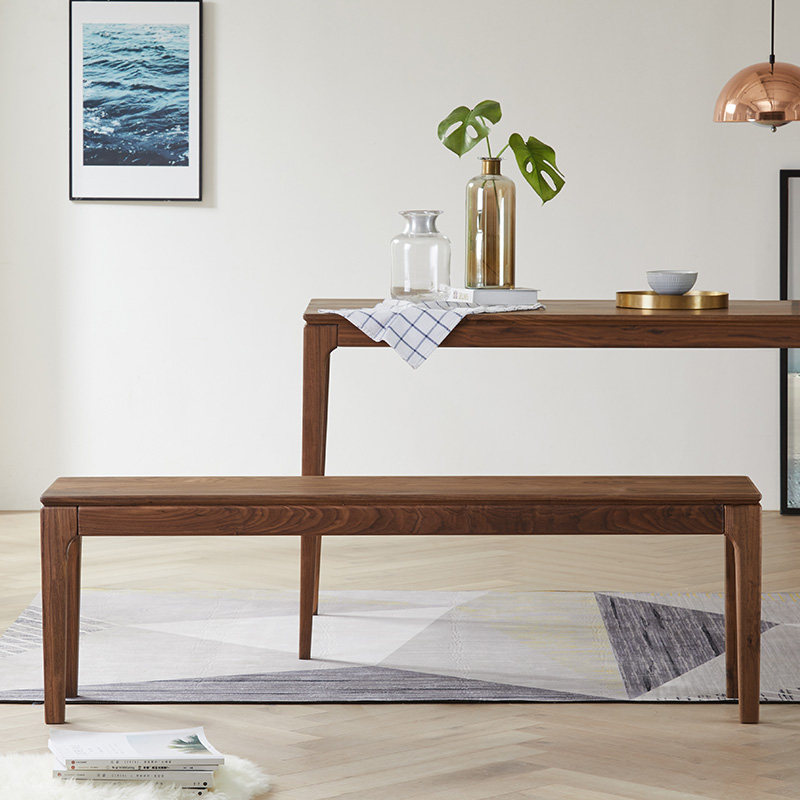 Play wood simple modern solid wood bench black walnut bench dining stool porch porch change shoe stool strip case bedside stool