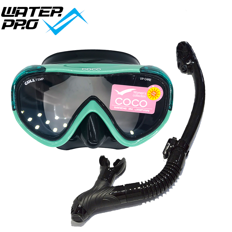 Japan imports Gull COCO mirrors with all - dry tube diving scuba mask swimming network red snorkel myopia