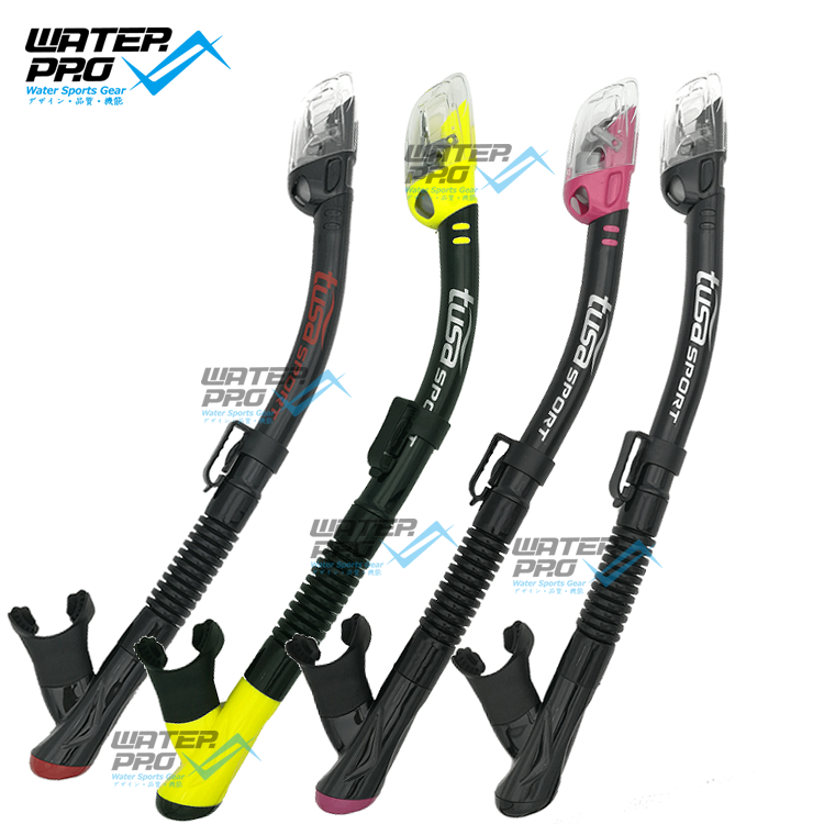 Tusa USP250 Streamlined Full Dry Snorkel Straw Adult Children Deep Snorkel Hose Foldable Hose