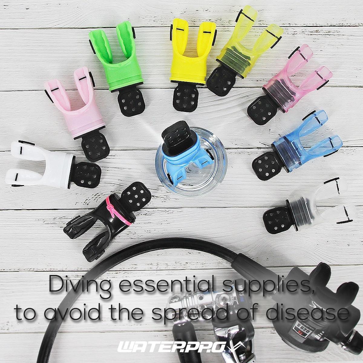 Waterpro diving heat setting Heat plastic replacement plastic straw mouthpiece Water regulator Secondary head with bite glue