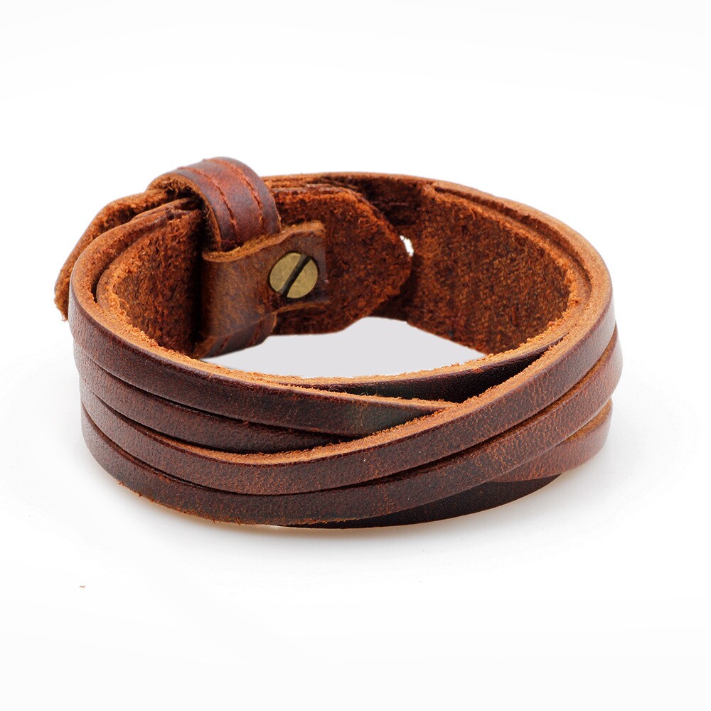 Trendy Boys Retro Tide Brand Korean Style Leather Bracelet Jewelry Hip Hop Punk Hand Leather Trend Fashion Cool