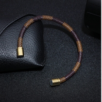 2021 hip hop new fashion trendsetter leather stripe bracelet bracelet men and women lovers jewelry alloy hand jewelry trend