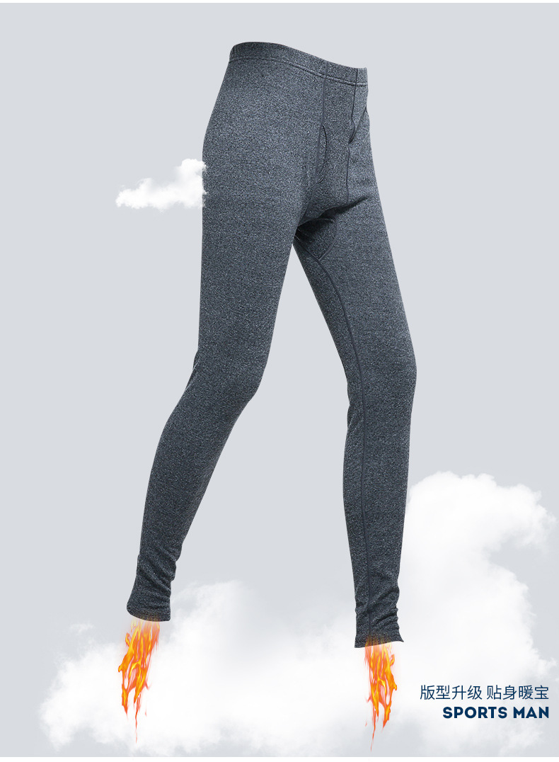 Quần legging len sandal cạp cao Quần nhung mỏng Quần cotton mùa đông dày Quần cotton nam cộng với nhung ấm áp quần giữ nhiệt nam thể thao