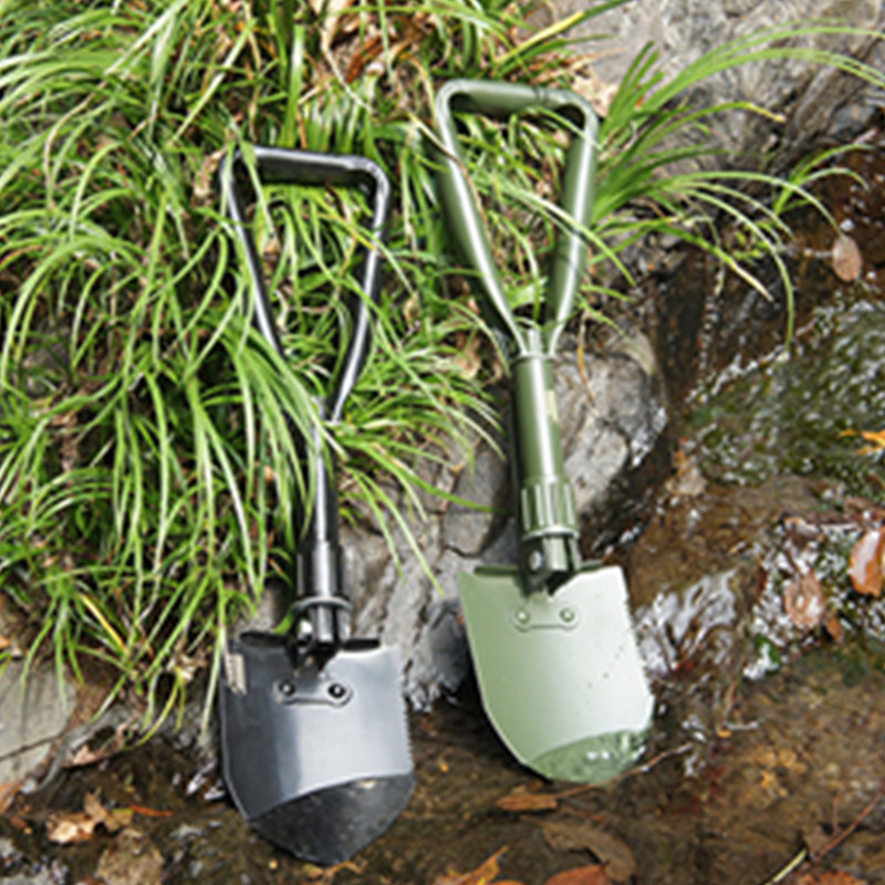 Outdoor folding shovel shovel shovel multifunction midnumber steel shovel fishing shovel with portable shovel worker shovel