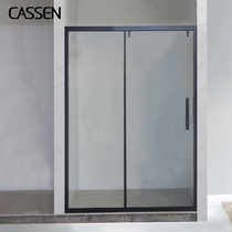 CASSEN bathroom custom black shower room frosted glass partition door Bathroom wet and dry separation sliding door