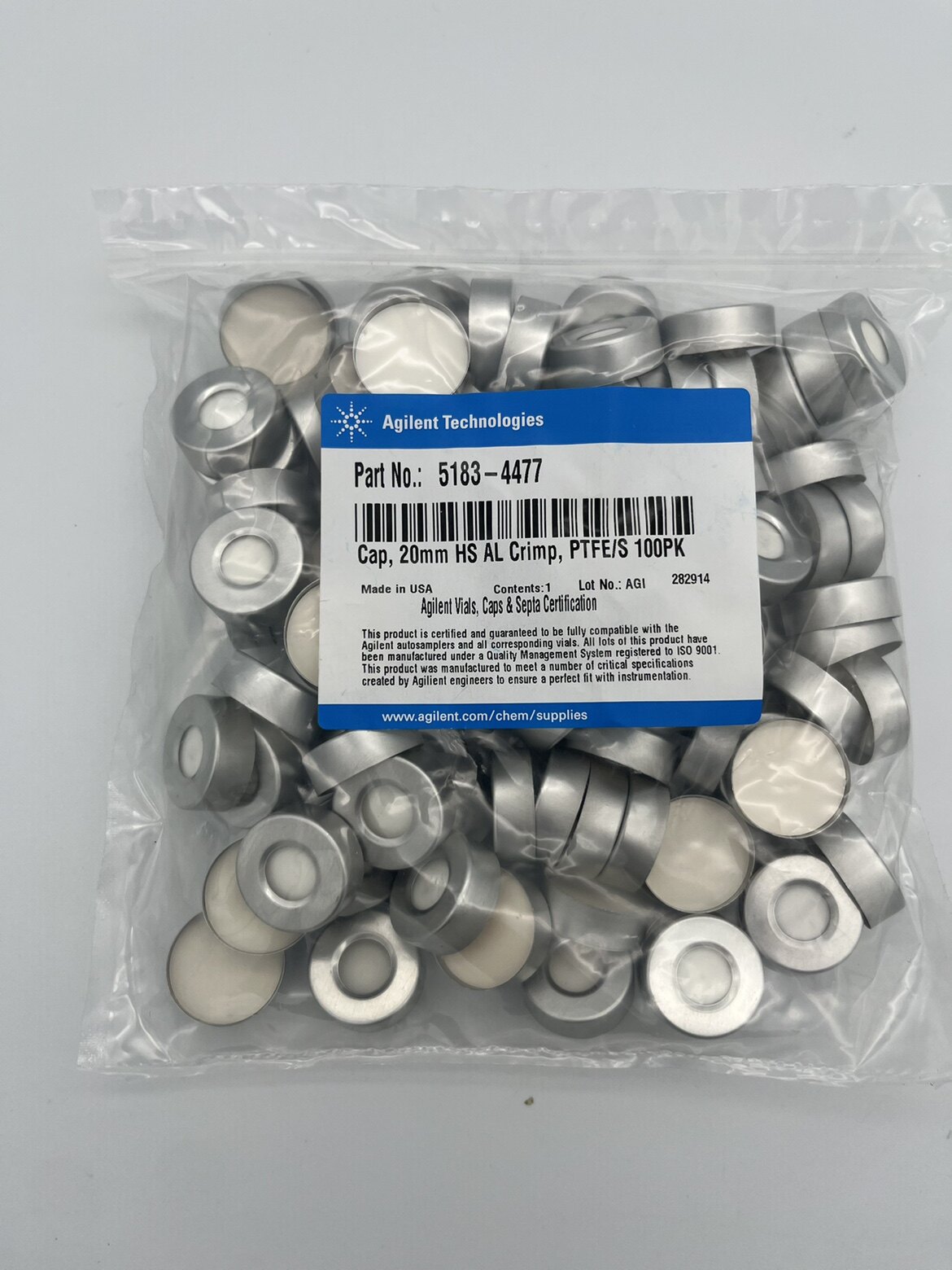 安捷伦顶空瓶盖5183-4477全新