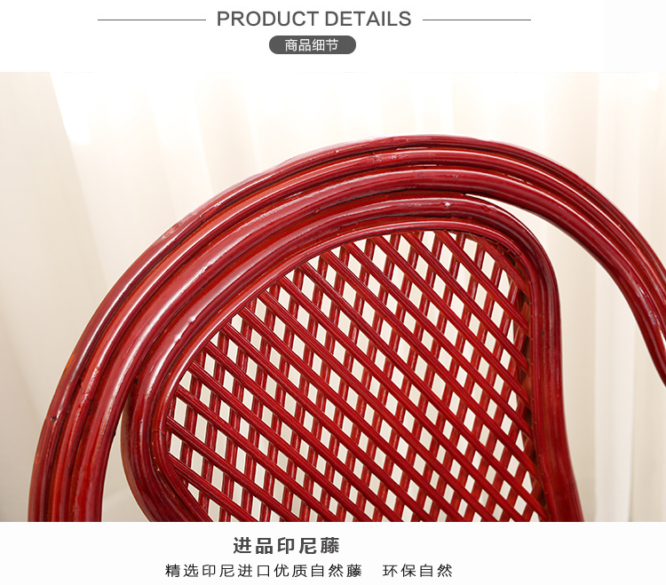 Wicker ghế cà phê bàn ​​ba bộ ghế mây thật tự nhiên ngoài trời đơn giản giải trí ban công bàn và bộ đồ nội thất kết hợp bộ - Bàn ghế ngoài trời / sân ghế ban công chung cư