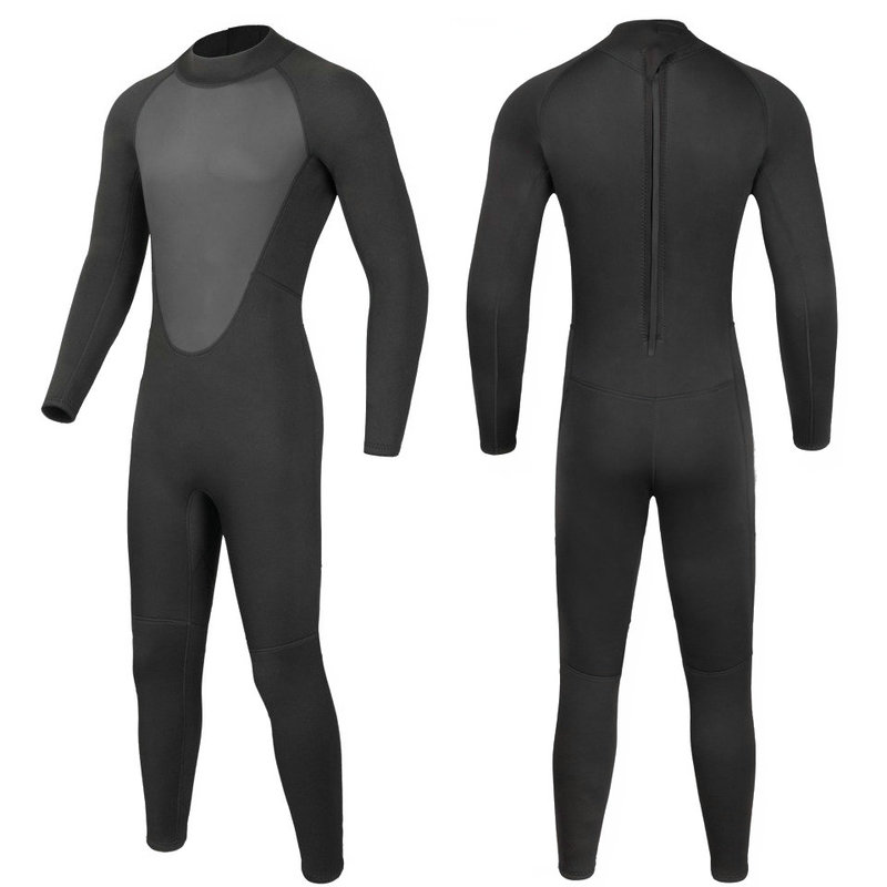 Men's 3mm Fine-Textured One-Piece Wetsuit, Warm and Wear-Resistant, for Spearfishing, Rash Guard, Surfing, Swimming, and Snorkeling