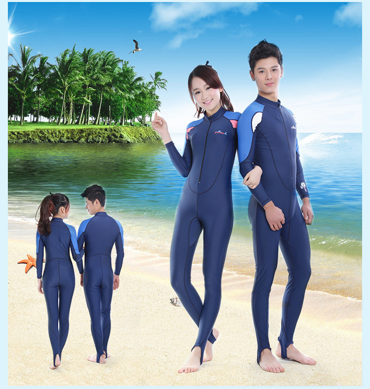 Diving suit sunscreen Long sleeves Swimsuit Snorkeling Snorkeling male and female adult wetsuit warm jellyfish