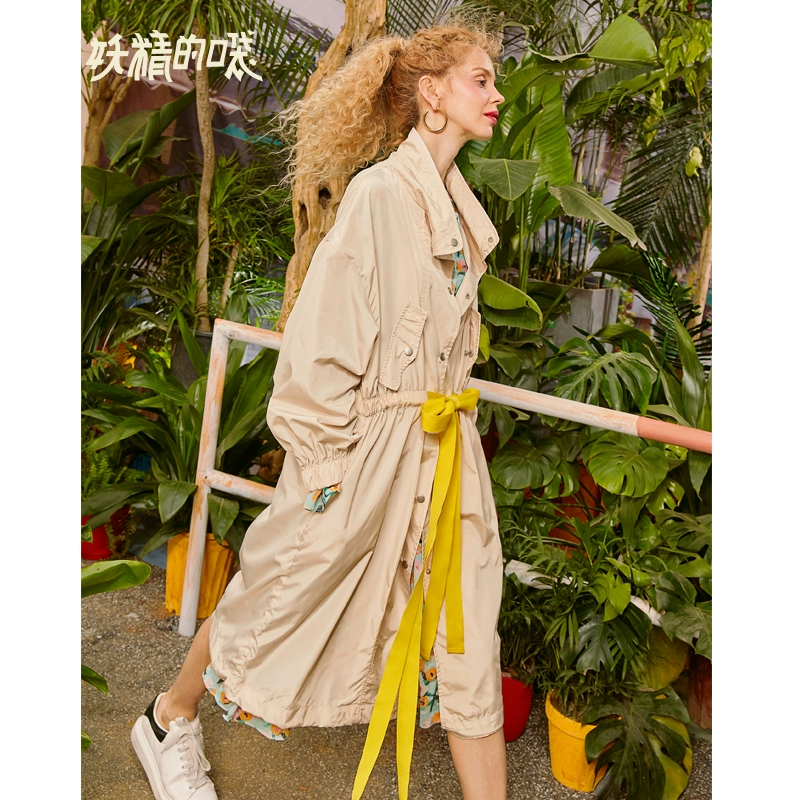 Fairy Pocket Dream Cat 2019 New Women Wear Autumn Small Mid-long Tooling Trench Coat Women - Trench Coat