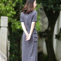 Cotton and hemp cheongsam 2021 new young Chinese style dress female summer Chinese style this years popular cheongsam skirt