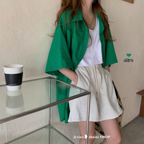 Fan-style shirt woman 2022 new summer design sensation small crowdsourced shirt casual loose short sleeve blouses